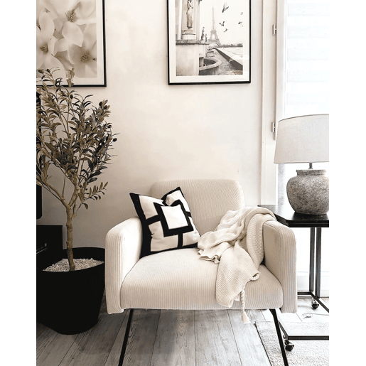 Manta NAZILLI Algodão 125 x 150 cm Creme