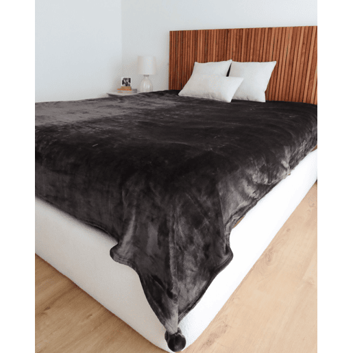 Manta TERKE 200 x 220 cm Cinzento escuro