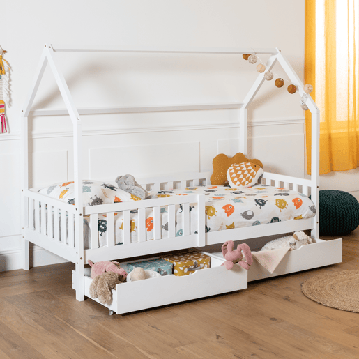Conjunto de 2 gavetas de arrumação para cama de madeira 190x90cm