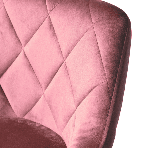 Banco de bar ROBIN em veludo cor-de-rosa 48×46×106 cm Banco de bar ROBIN em veludo cor-de-rosa 48×46×106 cm