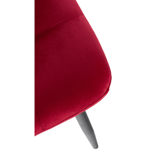 Silla de comedor Antibes tapizada en terciopelo Rojo 55X45X84 cm