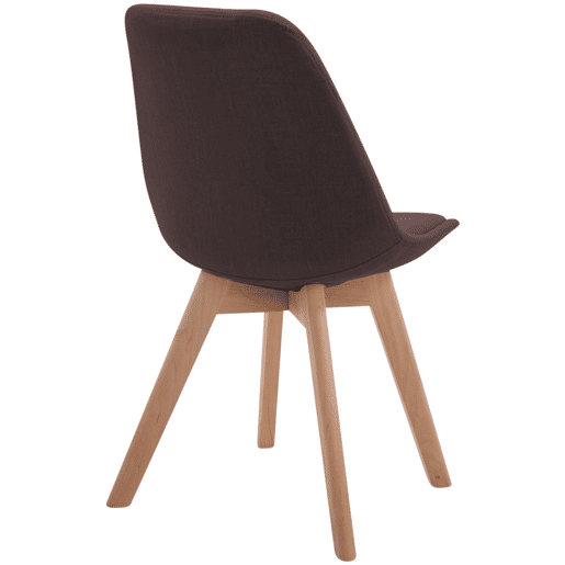 Silla De Comedor Borneo V2 En Tela Marrón 55X48X84 cm