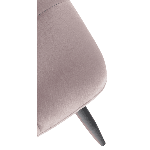 Silla de comedor Antibes tapizada en terciopelo Rosado 55X45X84 cm