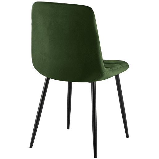 Silla de comedor Antibes tapizada en terciopelo Verde 55X45X84 cm