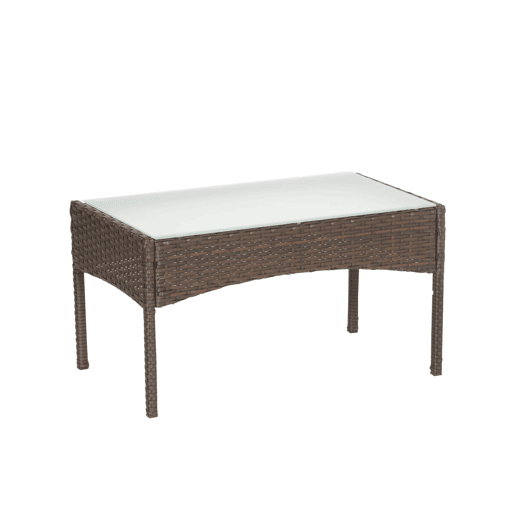 Conjunto de mobiliário de jardim CÓRDOBA 4 pl. resina entrançada, almofadas