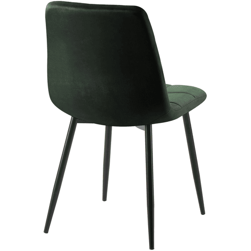 Set de 4 Sillas de Comedor Tilde Terciopelo Verde 55X45X84 cm