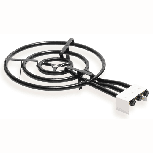 Briebe JUMBO Set Paella Queimador Triplo a gás 60-40-20 cm + Panela de Paella 65 cm + Suporte Robusto 3 Pernas, , Preto