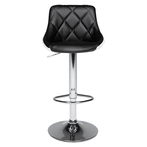 Banco de bar JASPER 48×46×106 cm Cor pretobranco Banco de bar JASPER 48×46×106 cm Cor pretobranco
