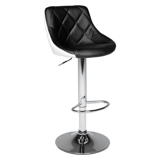 Banco de bar JASPER 48×46×106 cm Cor pretobranco Banco de bar JASPER 48×46×106 cm Cor pretobranco