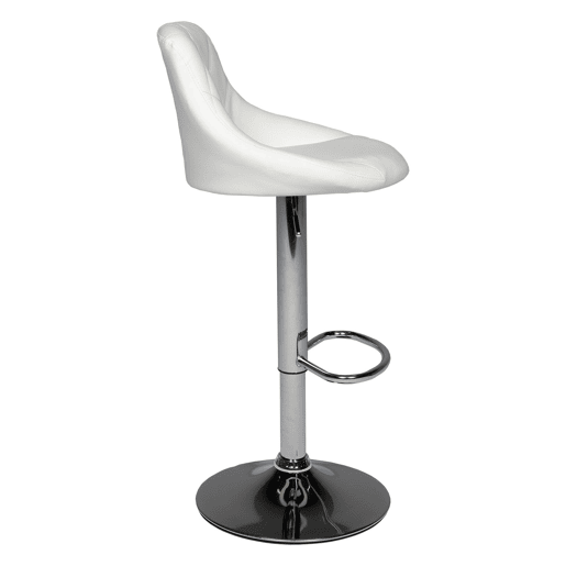 Conjunto de 2 bancos de bar JASPER Branco Conjunto de 2 bancos de bar JASPER Branco