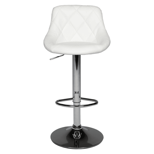 Conjunto de 2 bancos de bar JASPER Branco Conjunto de 2 bancos de bar JASPER Branco