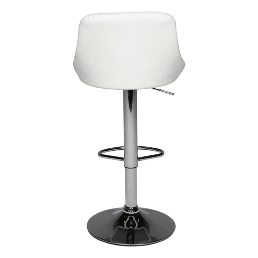 Conjunto de 2 bancos de bar JASPER Branco Conjunto de 2 bancos de bar JASPER Branco