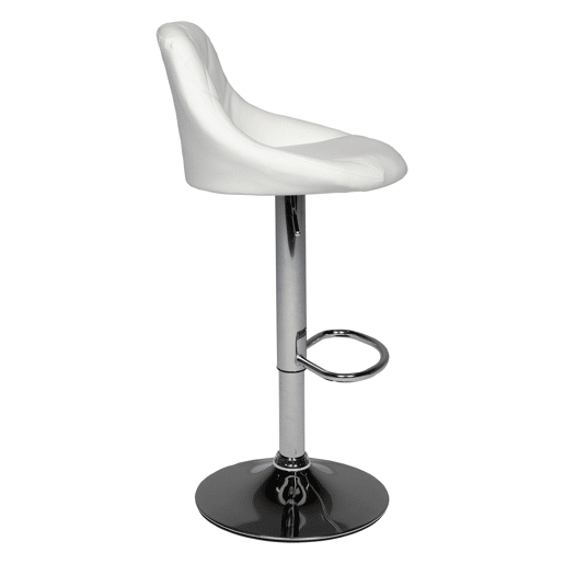 Conjunto de 2 bancos de bar JASPER Branco Conjunto de 2 bancos de bar JASPER Branco