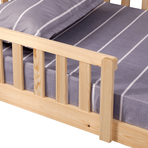 Cabina-cama para crianças MARCEAU em madeira natural com gavetas 197x98x162 cm