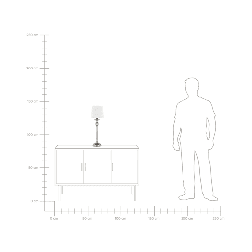 Candeeiro de mesa KUBENA Metal Branco Candeeiro de mesa KUBENA Metal Branco