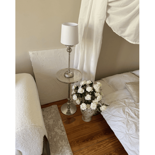 Candeeiro de mesa KUBENA Metal Branco Candeeiro de mesa KUBENA Metal Branco