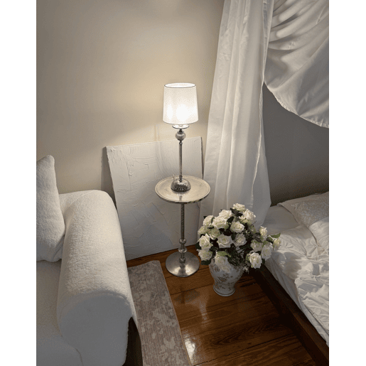Candeeiro de mesa KUBENA Metal Branco Candeeiro de mesa KUBENA Metal Branco