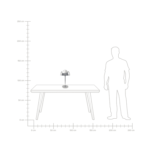 Candeeiro de mesa SENETTE Metal Prateado Candeeiro de mesa SENETTE Metal Prateado