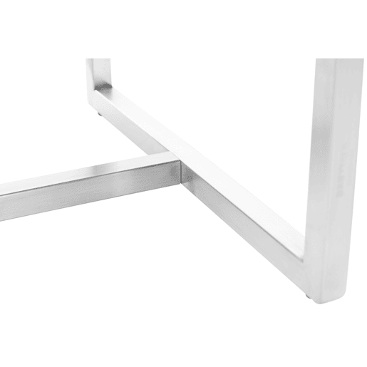 Taburete Bajo Barci Simil cuero Blanco 40X40X48 cm Taburete Bajo Barci Simil cuero Blanco 40X40X48 cm
