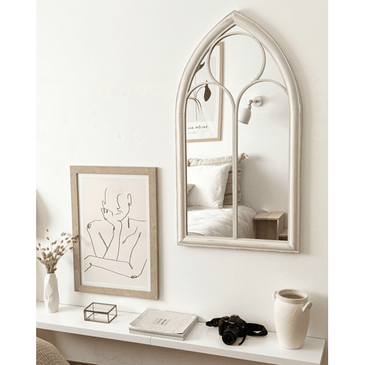 Espelho TRELLY 62 cm 113 cm Metal Branco