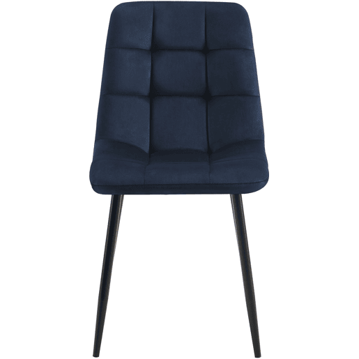 Set de 2 sillas de comedor Tilde Terciopelo Azul 55X45X84 cm