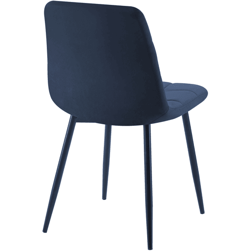 Set de 2 sillas de comedor Tilde Terciopelo Azul 55X45X84 cm