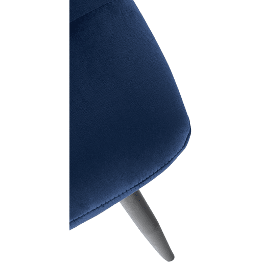 Set de 2 sillas de comedor Tilde Terciopelo Azul 55X45X84 cm