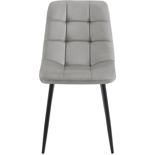 Lote de 2 sillas de comedor Tilde Terciopelo Gris 55X45X84 cm Lote de 2 sillas de comedor Tilde Terciopelo Gris 55X45X84 cm