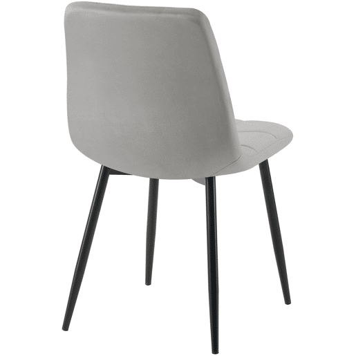 Lote de 2 sillas de comedor Tilde Terciopelo Gris 55X45X84 cm Lote de 2 sillas de comedor Tilde Terciopelo Gris 55X45X84 cm