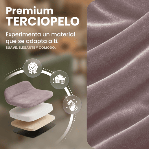 Set de 2 sillas de comedor Tilde Terciopelo Rosado 55X45X84 cm Set de 2 sillas de comedor Tilde Terciopelo Rosado 55X45X84 cm