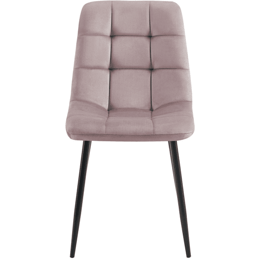Set de 2 sillas de comedor Tilde Terciopelo Rosado 55X45X84 cm Set de 2 sillas de comedor Tilde Terciopelo Rosado 55X45X84 cm