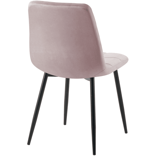 Set de 2 sillas de comedor Tilde Terciopelo Rosado 55X45X84 cm Set de 2 sillas de comedor Tilde Terciopelo Rosado 55X45X84 cm
