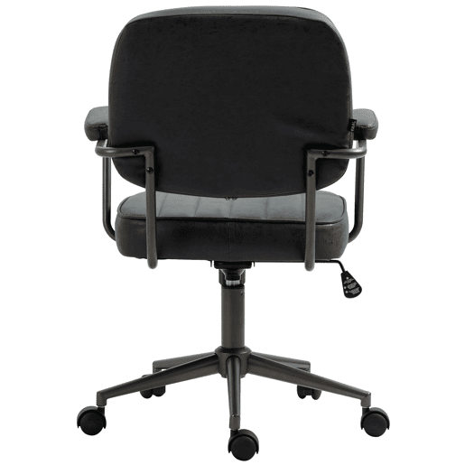 Silla de oficina Natrona en cuero sintético Simil cuero Negro antiguo 63X61X88 cm Silla de oficina Natrona en cuero sintético Simil cuero Negro antiguo 63X61X88 cm