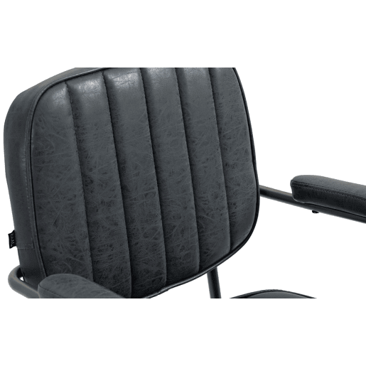 Silla de oficina Natrona en cuero sintético Simil cuero Negro antiguo 63X61X88 cm Silla de oficina Natrona en cuero sintético Simil cuero Negro antiguo 63X61X88 cm