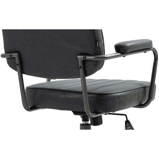 Silla de oficina Natrona en cuero sintético Simil cuero Negro antiguo 63X61X88 cm Silla de oficina Natrona en cuero sintético Simil cuero Negro antiguo 63X61X88 cm