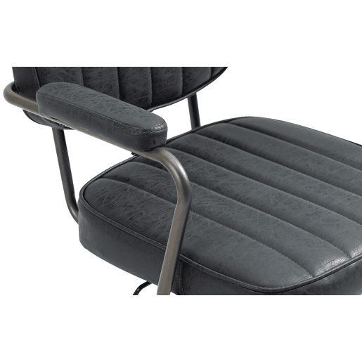 Silla de oficina Natrona en cuero sintético Simil cuero Negro antiguo 63X61X88 cm Silla de oficina Natrona en cuero sintético Simil cuero Negro antiguo 63X61X88 cm