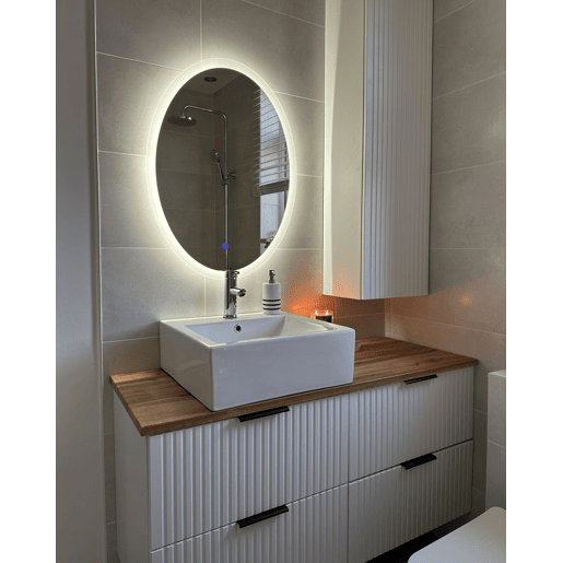 Espelho LED para casa de banho VIRIAT 60 cm 80 cm Prateado