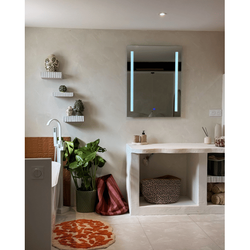 Espelho LED para casa de banho MARTINET 70 cm 90 cm Prateado