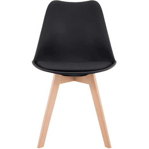 Silla de comedor Linares elegante y cómoda para tu hogar Plástico Negro 50X49X83 cm Silla de comedor Linares elegante y cómoda para tu hogar Plástico Negro 50X49X83 cm