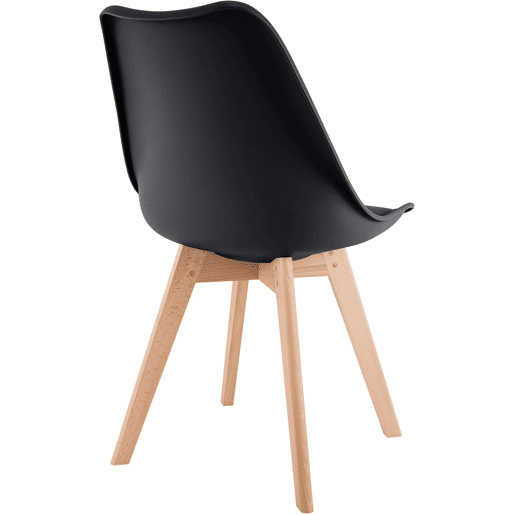 Silla de comedor Linares elegante y cómoda para tu hogar Plástico Negro 50X49X83 cm Silla de comedor Linares elegante y cómoda para tu hogar Plástico Negro 50X49X83 cm