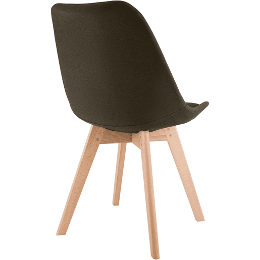 Juego de 4 sillas de comedor Linares Tela Marrón 50X49X83 cm