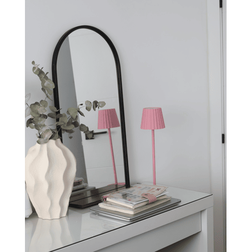 Espelho de parede com prateleira DOMME 40 cm 67 cm Metal Preto