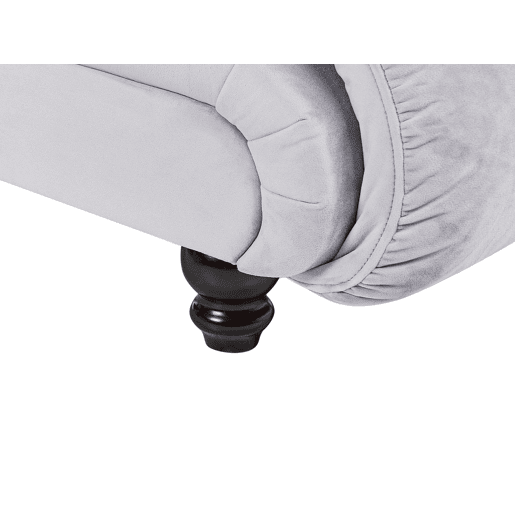 Chaise longue à esquerda LORMONT Veludo Cinzento claro