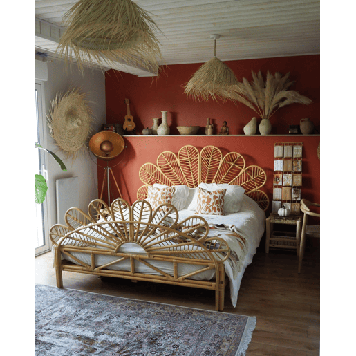 Beliani Cama Rattanvime FLORENTINE Beliani Cama Rattanvime FLORENTINE