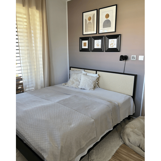 Beliani Cama Rattanvime, Aglomerado de madeira MONPAZIER