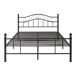 Cama individual (Florenz) con cabecero curvado, colchón y somier 126x208 Cama individual (Florenz) con cabecero curvado, colchón y somier 126x208 Negro/ Gris