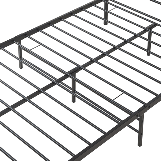 Cama de metal Florenz com cabeceira e colchão 120x200 Preto en.casa Cama de metal Florenz com cabeceira e colchão 120x200 Preto en.casa