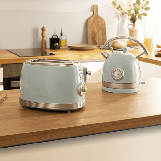 Torradeira Cecotec Vintage 800 Light Blue 850 W Torradeira Cecotec Vintage 800 Light Blue 850 W