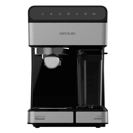 Cecotec Máquina de café semi automática com thermoblock, 20 bares e depósito de leite.