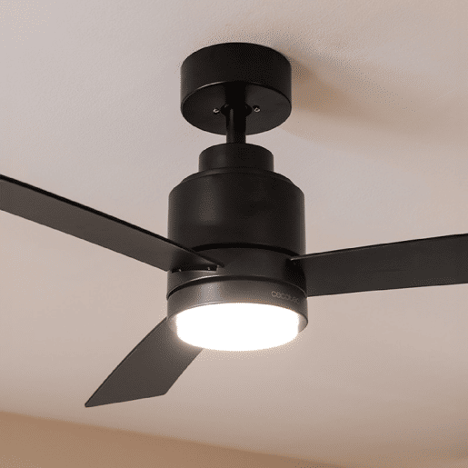 Cecotec Ventoinha de teto de 30 W e 48u2019u2019 com luz LED, controlo remoto, 6 velocidades, 3 modos (LowMediumHigh), 3 pás e modo winter-summer e brisa natural.